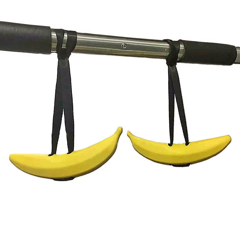 Pull-Up Barbell Bar, Handle Ring Grippers, Strength Training, Banana Horn, Chinning, Gym